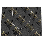 Sparkly Black Gift Bag Groot Cadeauzakje (Voorkant)