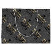 Sparkly Black Gift Bag Groot Cadeauzakje (Achterkant)