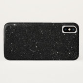 Sparkly black Glitter Shiny Case-Mate iPhone Case (Achterkant (horizontaal))