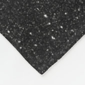 Sparkly black Glitter Shiny Fleece Deken (Hoek)