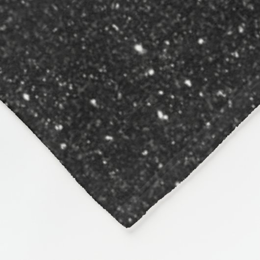 Sparkly black Glitter Shiny Fleece Deken (Hoek)