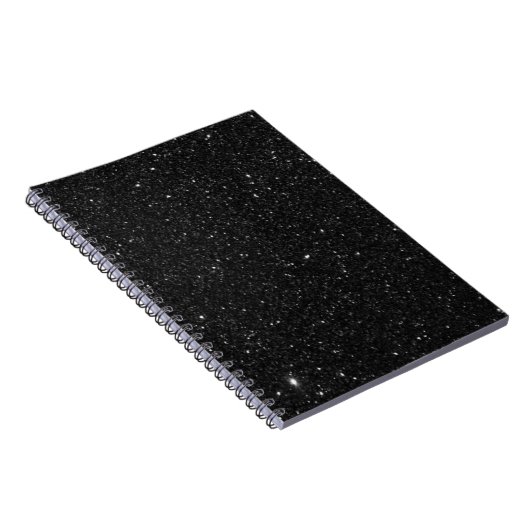 Sparkly black Glitter Shiny Notitieboek (Rechterzijde)