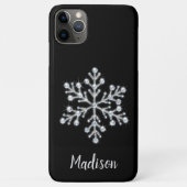 Sparkly Black Monogram iPhone Case (Achterkant)