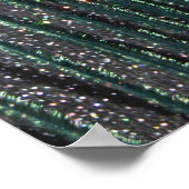 Sparkly Black Peacock Feather-nog leven Poster (Hoek)