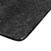Sparkly Black & Silver Glitter Snijplank (Hoek)