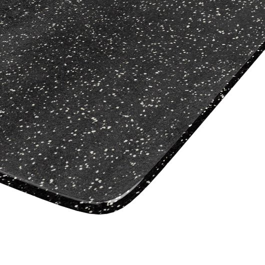 Sparkly Black & Silver Glitter Snijplank (Hoek)