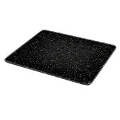 Sparkly Black & Silver Glitter Snijplank (Hoek)