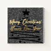 Sparkly Black Spiral Notebook Notitieboek (Achterkant)