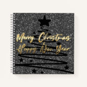 Sparkly Black Spiral Notebook Notitieboek (Voorkant)
