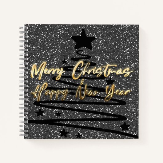 Sparkly Black Spiral Notebook Notitieboek (Voorkant)