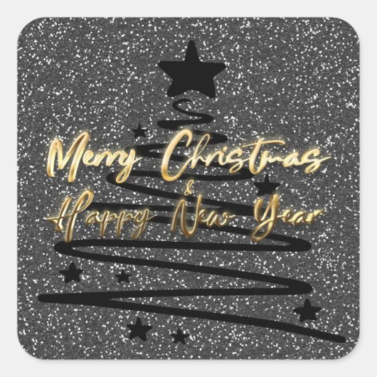 Sparkly Black Sticker (Voorkant)