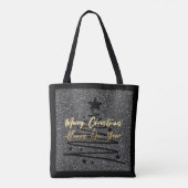 Sparkly Black Tote Tote Bag (Achterkant)