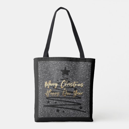 Sparkly Black Tote Tote Bag (Achterkant)