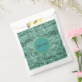 Sparkly Blauwgroen Glitter Bedankzakje (Gezegeld)