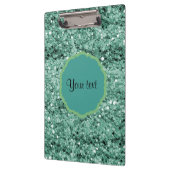 Sparkly Blauwgroen Glitter Klembord (Links)