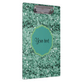 Sparkly Blauwgroen Glitter Klembord (Rechts)