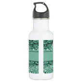 Sparkly Blauwgroen Glitter Waterfles (Achterkant)
