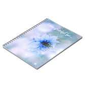 Sparkly Blue Flower Gratitude Journal Notitieboek (Linkerzijde)