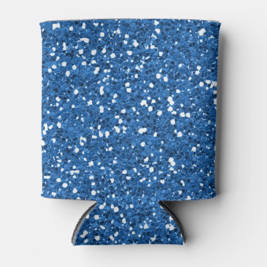 Sparkly Blue Glitter Blikjeskoeler (Voorkant)