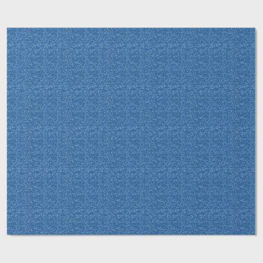 Sparkly Blue Glitter Cadeaupapier (Vlak)