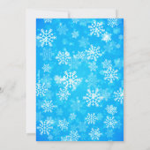 Sparkly Blue Sneeuwvlok Kerstmis Foto Kaart (Achterkant)