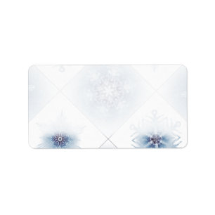 Sparkly Blue Snowflakes Etiket