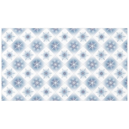 Sparkly Blue Snowflakes Tafelkleed (Voorkant (Horizontaal))