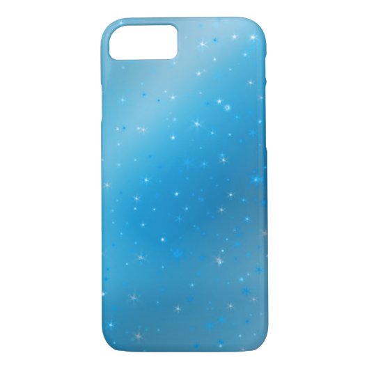 Sparkly Blue Violet en Silver Stars Case-Mate iPhone Case (Achterkant)
