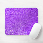 Sparkly Bokeh Faux Violet Paars Glitter Muismat (Met muis)
