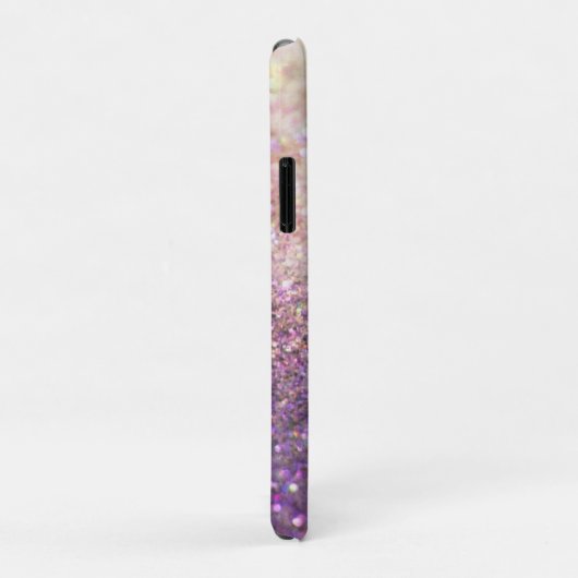 Sparkly bokeh glitter roze paarse Case-Mate iPhone case (Achterkant/rechts)