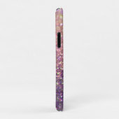 Sparkly bokeh glitter roze paarse initialen Case-Mate iPhone case (Achterkant/rechts)