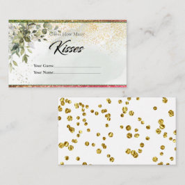 Sparkly Botanical Hoeveel Kisses Bridal Enclosure Informatiekaartje