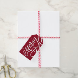 Sparkly Bubbly Script Vrolijke vakantie Cadeaulabel