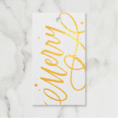 Sparkly Bubbly Script Vrolijke vakantie Cadeaulabels (Voorkant)