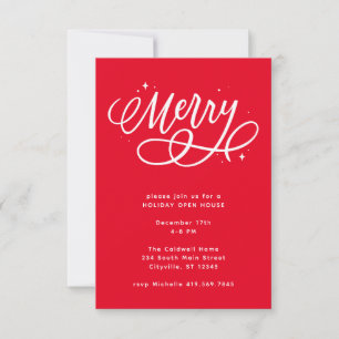 Sparkly Bubbly Script Vrolijke vakantie Kaart