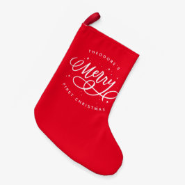 Sparkly Bubbly Script Vrolijke vakantie Kleine Kerstsok