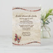 Sparkly Butterfly, kant en Vrijgezellenfeest Kaart (Staand voorkant)