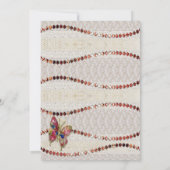 Sparkly Butterfly, kant en Vrijgezellenfeest Kaart (Achterkant)