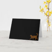 Sparkly Cat Kaart (Gele Bloem)