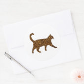 Sparkly Cat Ronde Sticker (Envelop)