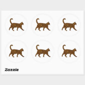 Sparkly Cat Ronde Sticker (Vel)