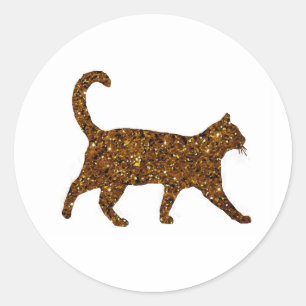 Sparkly Cat Ronde Sticker