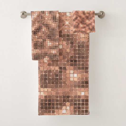 Sparkly Champagne Gold Luxury Sparkle Girly Bad Handdoek (Insitu)