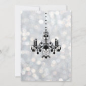 Sparkly Chandelier Bat Mitzvah Uitnodiging (Achterkant)