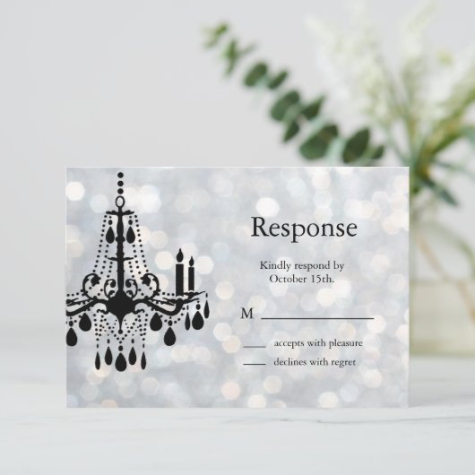 Sparkly Chandelier RSVP (Staand voorkant)