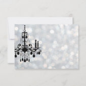 Sparkly Chandelier RSVP Kaartje (Achterkant)