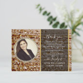 Sparkly chic Funeral Bedankt kaart (Staand voorkant)