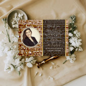 Sparkly chic Funeral Bedankt kaart