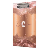 Sparkly Chic Glitter Faux Folie Roos Gouden Glam Klembord (Links)