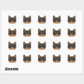 Sparkly chihuahua ronde sticker (Vel)